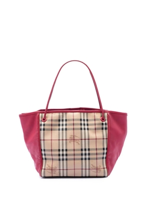 Burberry Pre-Owned 2000-2017 Small Leather Trimmed Haymarket Check Coated Canvas Canterbury tote bag - Neutrals