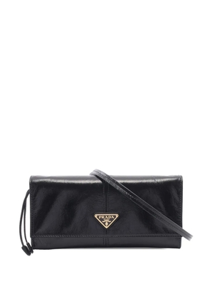 Prada Pre-Owned 2013-2026 Calfskin Wallet on Strap crossbody bag - Black