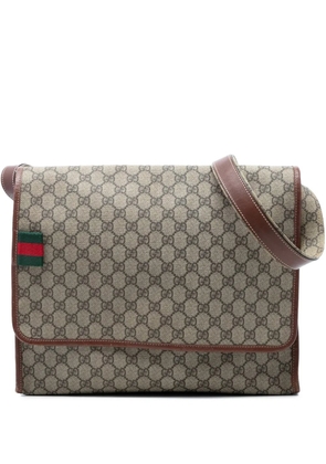 Gucci Pre-Owned 2016-2025 GG Supreme Web Messenger Bag crossbody bag - Neutrals