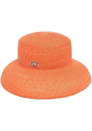 Alberta Ferretti raffia bucket hat - Orange