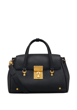 Thom Browne small Bolton leather tote bag - Black