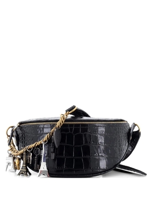 Balenciaga Pre-Owned Souvenir Crocodile Embossed Leather XXS belt bag - Black