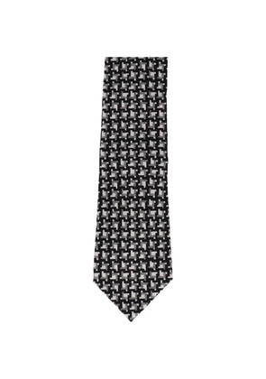 TOM FORD houndstooth-pattern tie - Black