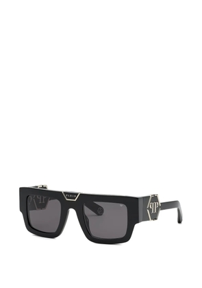Philipp Plein Eyewear square-frame logo-plaque sunglasses - Black