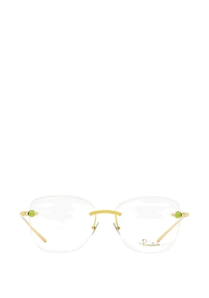 Pomellato Eyewear rimless square-embellished glasses - Gold