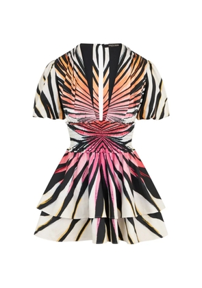 Roberto Cavalli Ray Of Paradise printed mini dress - Neutrals