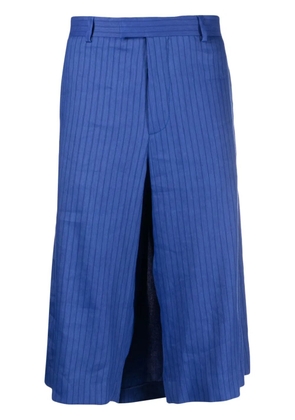 Moschino stripe-pattern knee-length shorts - Blue