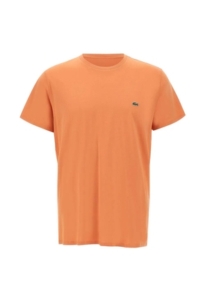 Lacoste logo-patch cotton T-shirt - Orange