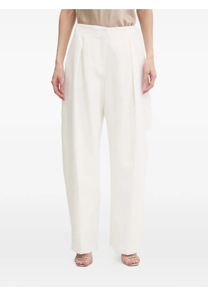 Karl Lagerfeld pleated wide-leg trousers - White