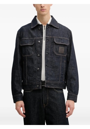 Armani Exchange logo-patch denim jacket - Blue