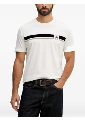 Armani Exchange logo-embroidered T-shirt - White