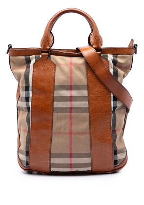 Burberry Pre-Owned 2000-2017 House Check Canvas Bonington satchel - Neutrals