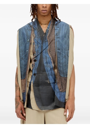 Comme des Garçons Homme Plus sleeveless shirt jacket - Neutrals
