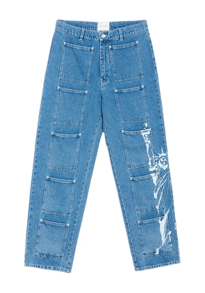 Lourdes patch-pocket jeans - Blue