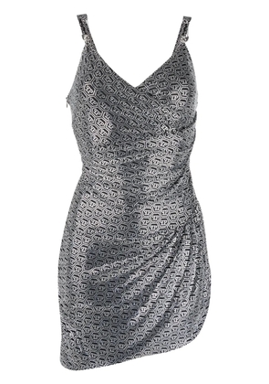 Philipp Plein Crystal-embellished logo mini dress - Black