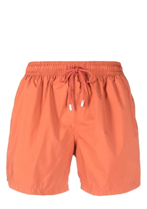 Fedeli logo-patch swim shorts - Orange