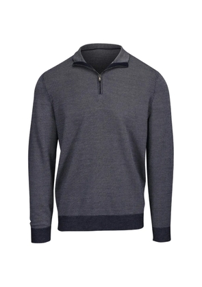 Colombo quarter-zip marl-effect sweater - Grey