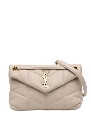 Saint Laurent Pre-Owned 2023 Small Matelasse Lambskin Monogram LouLou Puffer shoulder bag - Neutrals