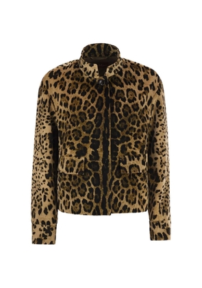 Max Mara animal-print cropped jacket - Neutrals