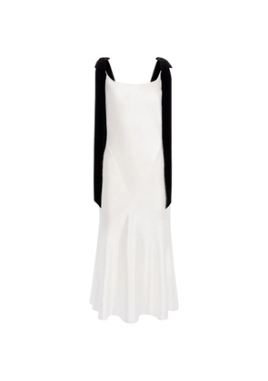 Nina Ricci bow-detail satin midi dress - White