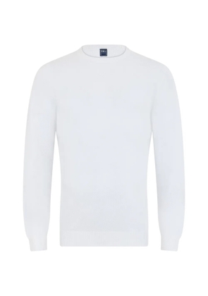 Fedeli long-sleeved cotton sweater - White