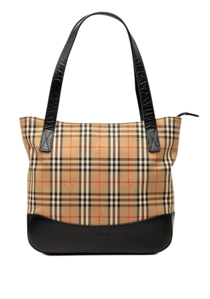 Burberry Pre-Owned 2000-2017 Haymarket Check Canvas tote bag - Neutrals