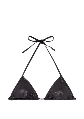 Diesel foil-finish bikini top - Black
