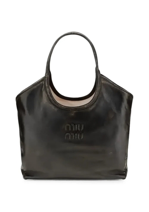Miu Miu Ivy logo-embossed tote bag - Black