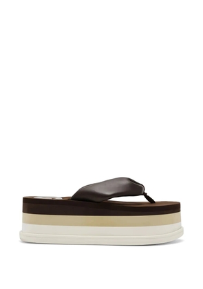 Cult Gaia padded flatform sandals - Brown