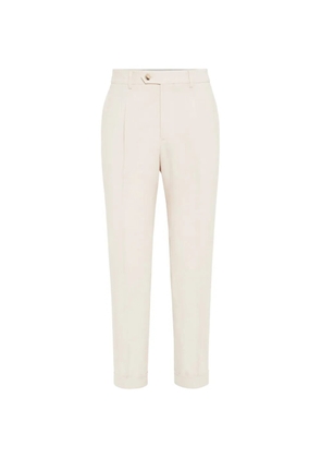 Brunello Cucinelli pleated tailored trousers - White