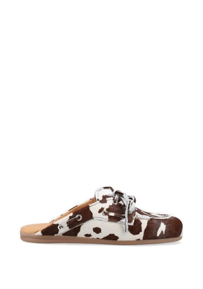 Posa animal-print mules - Brown