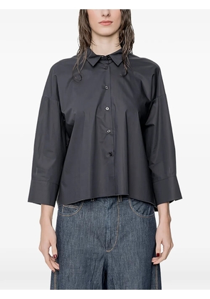 SUSANNE BOMMER relaxed fit gathered blouse - Grey