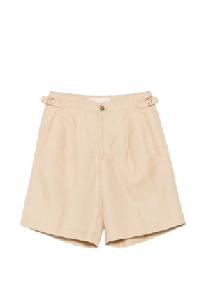 Briglia 1949 Riccionew pleated wool shorts - Neutrals