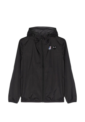 Comme Des Garçons Play x K-Way logo-patch hooded jacket - Black