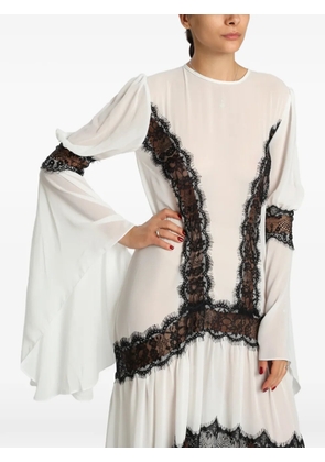 MIAU by Clara Rotescu Rekka lace-trimmed tiered maxi dress - White