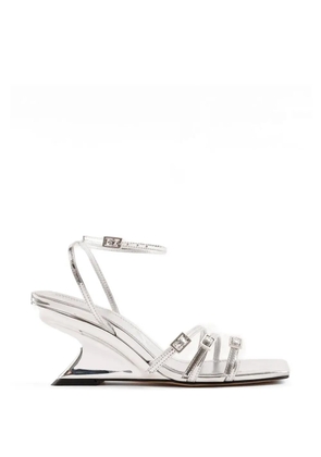 Souliers Martinez Eden buckle-strap wedge sandals - Grey