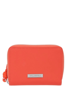 Karl Lagerfeld logo-plaque zip-around wallet - Orange