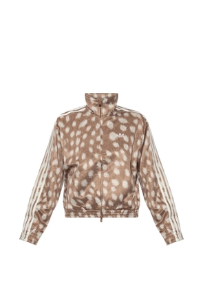 adidas animal-print track jacket - Brown