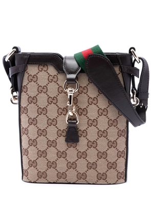 Gucci Pre-Owned 2016-2026 Mini GG Canvas Web bucket bag - Neutrals