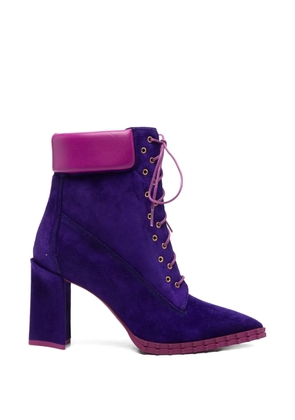 Rayla K lace-up pointed-toe boots - Purple