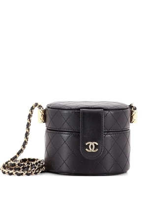 CHANEL Pre-Owned CC Allure Vanity Case with Chain Quilted Lambskin Mini crossbody bag - Black