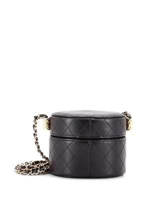 CHANEL Pre-Owned CC Allure Vanity Case with Chain Quilted Lambskin Mini crossbody bag - Black