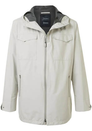 Herno hooded pocket jacket - White