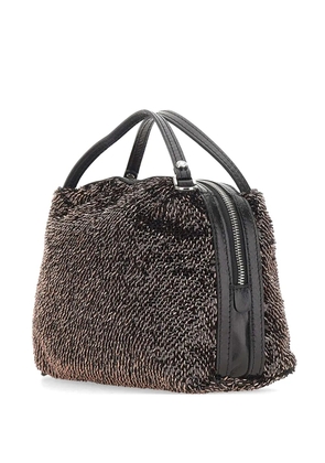 GIANNI CHIARINI small Alifa sequin-embellished tote bag - Brown