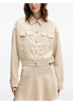Karl Lagerfeld Jeans satin cut-out jacket - Neutrals