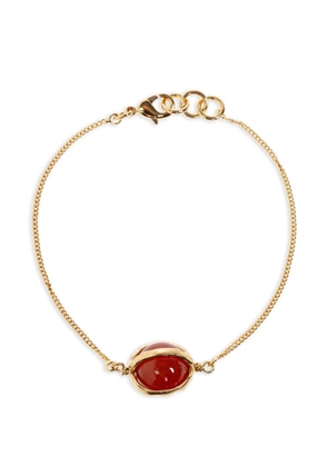 Jil Sander stone-pendant chain bracelets - Gold