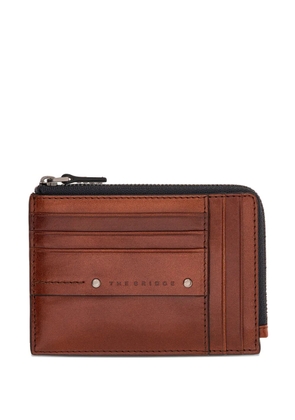 The Bridge Ludovico zip-around leather cardholder - Brown
