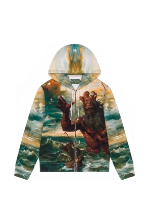 Denim Tears Poseidon's Revenge zip-up hoodie - Green