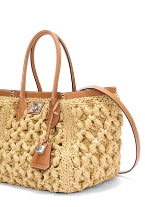 Ermanno Scervino woven leather-trim tote bag - Neutrals