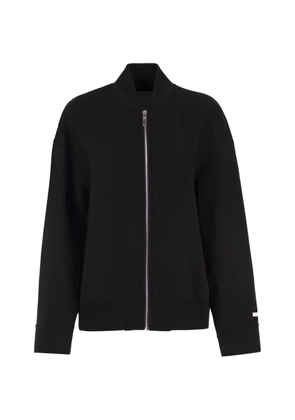Sportmax ribbed-knit virgin-wool bomber jacket - Black